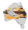 2014 $1 Australian: Crocodile Map Shaped Coin 1 OZ