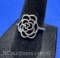 Sterling Silver Flower Ring 1 Grams Size 7
