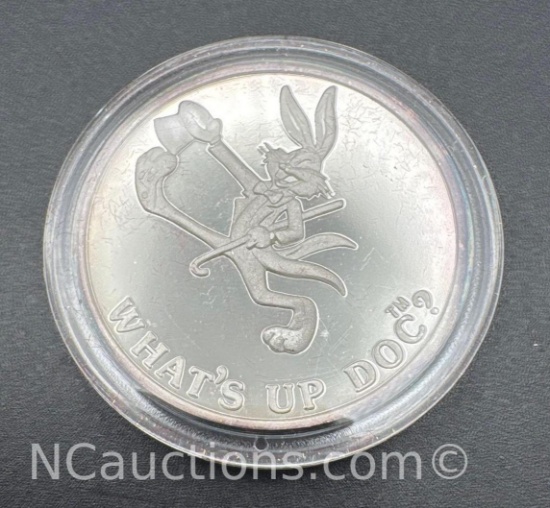 Disney 1 Troy Oz .999 Fine Silver Whats Up Doc Bullion Coin With COA