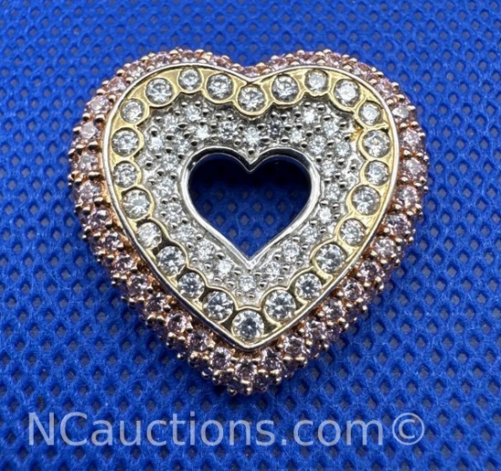 Sterling Silver Heart Pendant 8 Grams