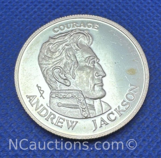 Andrew Jackson 1/2 Troy Oz .999 Fine Silver Bullion Coin