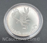 Disney 1 Troy Oz .999 Fine Silver Whats Up Doc Bullion Coin With COA