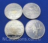 90% Silver US State Quarters 25 Grams West Virginia Arkansas Iowa Illinois