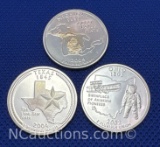 90% US State Quarters 18.9 Grams Michigan Texas Ohio