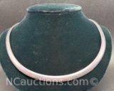 Sterling Silver Omega Chain Necklace 32 Grams