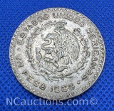 1966 Mexico UN Peso 10 % Silver Coin 16 Grams