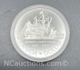 1987 Canadian Dollar 50% Silver Coin With COA 23 Grams