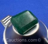 Emerald Cut Deep Green Emerald Gemstone 12.5 Ct