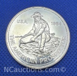 1984 Engelhard 1 Troy Oz .999 Fine Silver American Prospector Bullion Coin