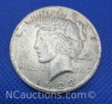 1923 90% Silver Peace Dollar Coin 26 Grams