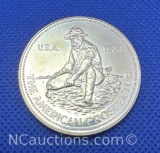 1984 Engelhard 1 Troy Oz .999 Fine Silver American Prospector Bullion Coin