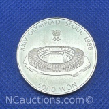 1988 Seoul Olympiad 90% Silver 5000 Won Coin 16 grams
