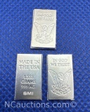 SMI In God We Trust .999 Fine Silver Bullion Bars 4 Grams