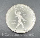 2006 Benjamin Franklin 90% Silver Dollar Coin 27 grams