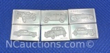 Sterling Silver Automotive Bullion Bars delahaye lancaster etc 10 grams total weight