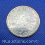 World Trade 1 Troy Oz .999 Fine Silver Bullion Coin