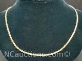 Sterling Silver Twist Chain Necklace 7 Grams