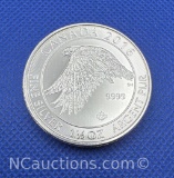 2016 Canadian Falcon 1 1/2 Troy Oz .9999 Fine Silver Bullion Coin