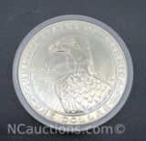 1983 Uncirculated P Olympic 90% Silver Dollar Coin With COA .86 troy ounce