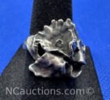 Vintage Sterling Silver Flower Ring 6 Grams Size 7