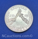 1988 US Olympiad 90% Silver Dollar Coin 26 Grams