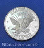 1984 Sunshine Minting 1/2 Troy Oz .999 Fine Silver Bullion Coin