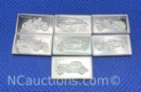Sterling Silver automotive Bullion Bars 11 grams packard delage mercedes etc