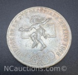 1968 Mexico Olympics 25 Pesos 72% Silver Coin 22 grams