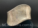 Sterling Silver Wave Cuff Bracelet 30 grams