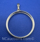 Sterling Silver Coin Holder Pendant 3 grams