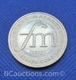 2013 First Majestic 1/2 Troy Oz .999 Fine Silver Bullion Coin 15 grams