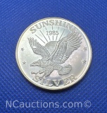 1982 Sunshine Minting 1 Troy Oz .999 Fine Silver Eagle Bullion Coin