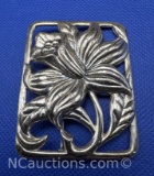 Sterling Silver Flower Brooch Pin 23 grams