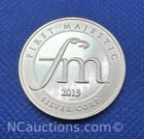 2013 First Majestic 1/2 Troy Oz .999 Fine Silver Bullion Coin
