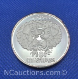 Disney 101 Dalmatians 1 Troy Oz .999 Fine silver Bullion Coin