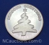 Season Greetings 1 Troy Oz .999 Fine Silver Merry Christmas Bullion Coin