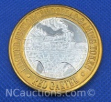 Limited Edition Red Garter .999 Fine Silver $10 Gaming Token 38 Grams