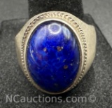 Sterling Silver Blue Lapis Ring 13 grams size 12