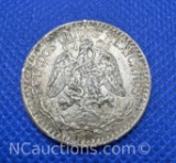 1937 Mexico 50 Centavos 72% Silver Coin 8 grams