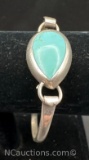 Sterling Silver Turquoise Bangle Bracelet 20 grams