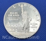 1986 Ellis Island 90% Silver One Dollar Coin 26 Grams