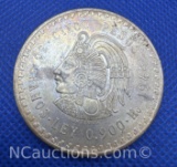 1948 Mexico Cinco Pesos 90% Silver Coin 30 Grams