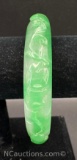 Carved Jade Bangle Bracelet 81 grams