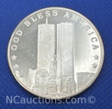 1 Troy Oz .999 Fine Silver God Bless America Bullion Coin