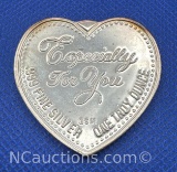 GSM 1 Troy Oz .999 Fine Silver Especially For You Bullion Heart