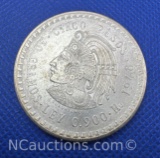 1948 Mexico Cinco Pesos 90% Silver Coin 30 Grams