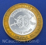 Limited Edition Treasure Island .999 Fine Silver $10 Gaming Token 37 Grams
