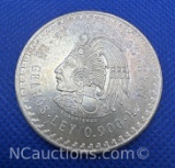 1948 Mexico Cinco Pesos 90% Silver Coin 30 Grams