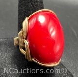 Gold Filled Coral Ring 10 grams