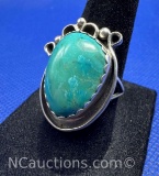 RG Sterling Silver Turquoise Ring 7 Grams Size 6.5